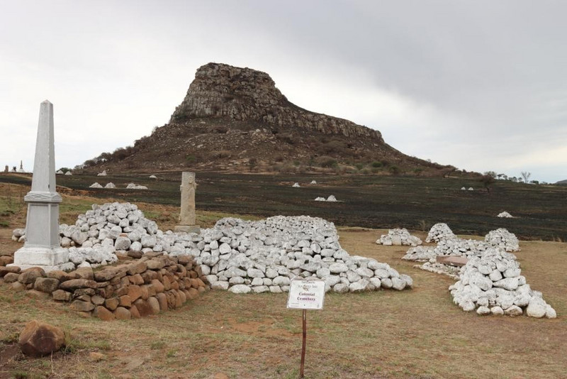 British burial cairns at Isandlwana