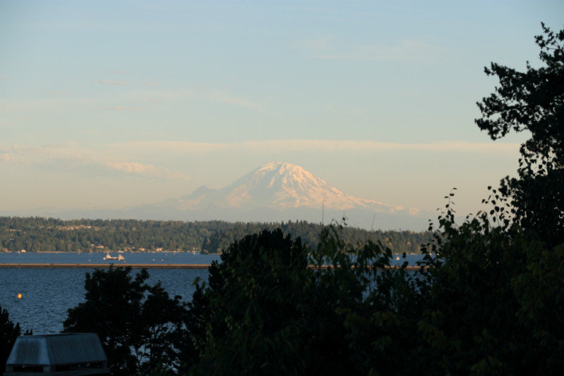 View of Mt Rainier from our bedroom window