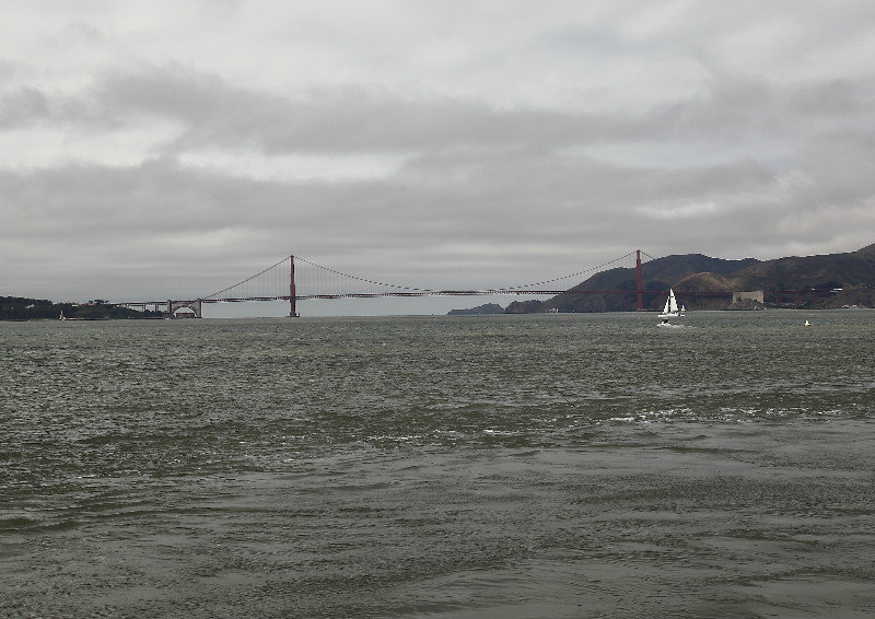Golden Gate bridge, Marin headlands to the right
