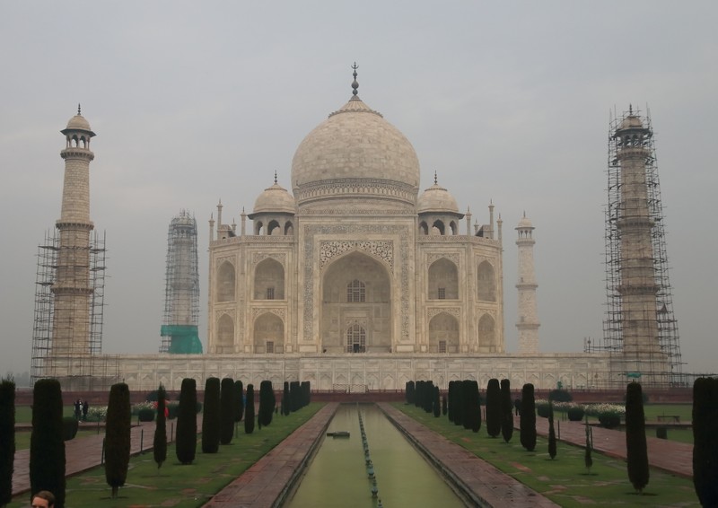 Taj Mahal in the grey morning