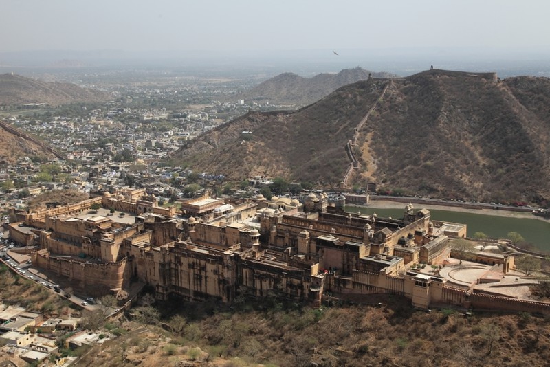 Looking down on Amber from Jaigarh