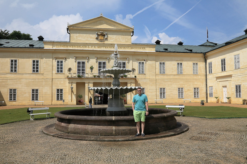James at Chateau Kynzvart, home of Meeternich