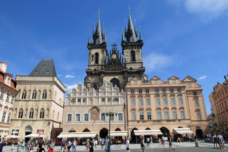 Prague old town with cathedral