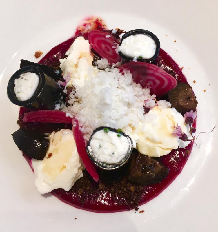Cheese and beetroot