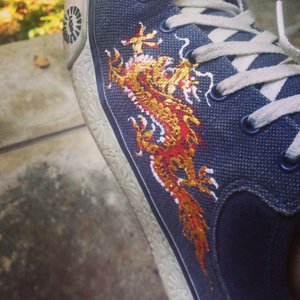 My shoe with the dragon tattoo