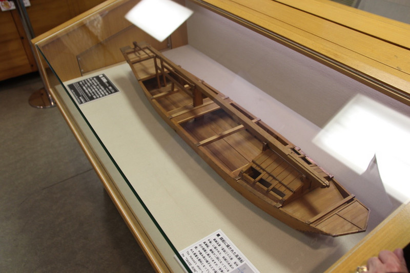 Large scale model of traditional Japanese ship