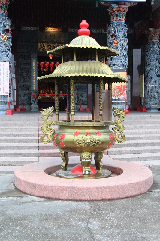 Kang-Ten Temple - outside incense container.