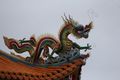 Kang-Ten Temple - Roof dragon decoration.