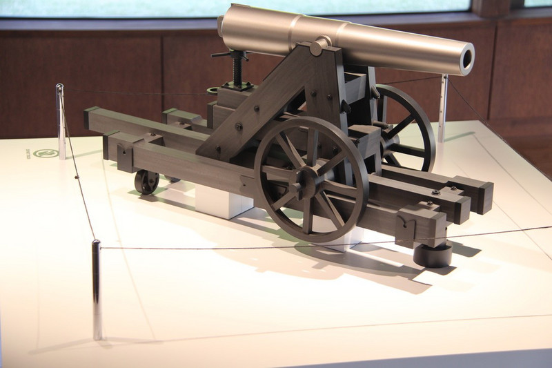 Iso Garden - Scale model of canon produced on site.