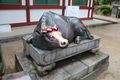 Dazaifu Tenmangu Shrine - touch the bull - transfer your illnesses.