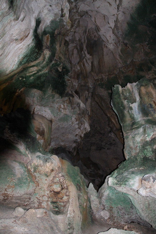 Face inside cave