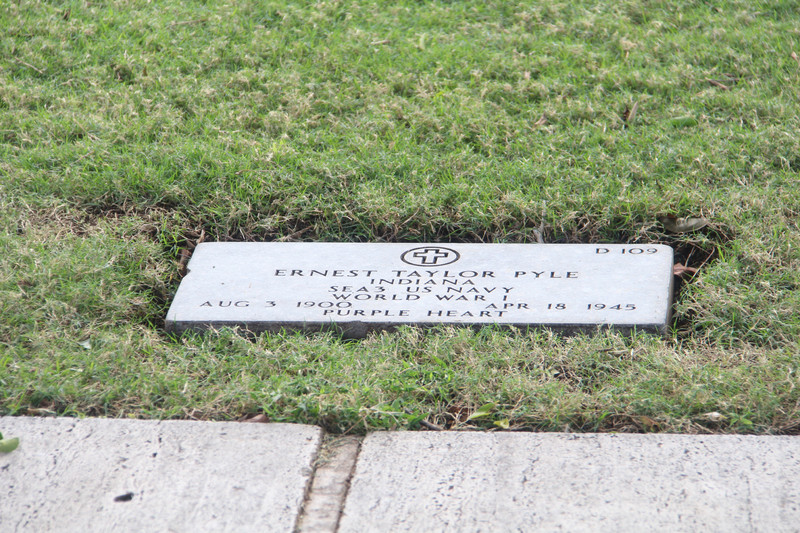 War Correspondent Ernie Pyle's marker