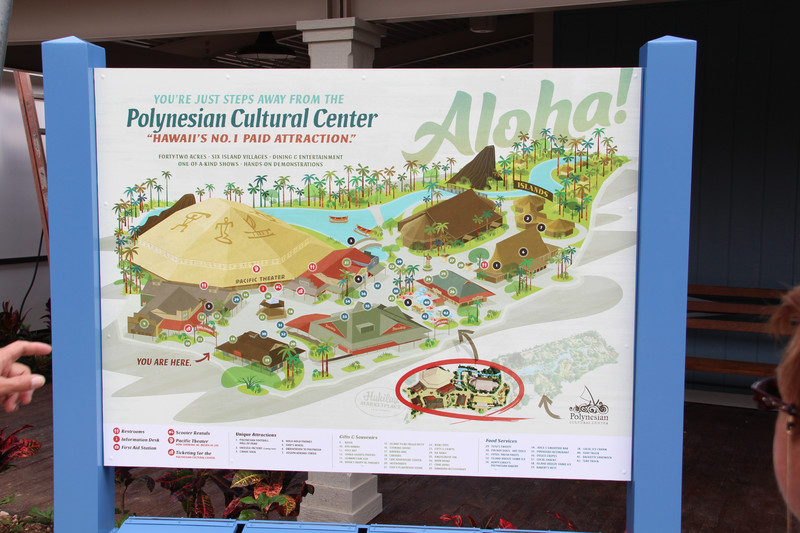Polynesian Center's map