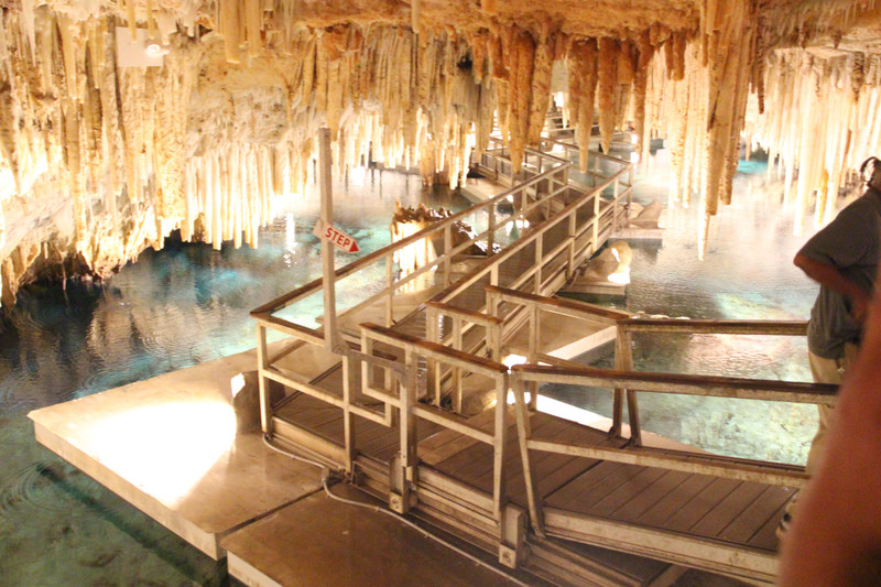 Floating dock in Crystal Cave