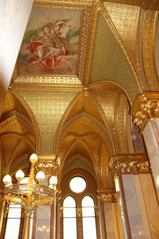 Gold-plated stairway