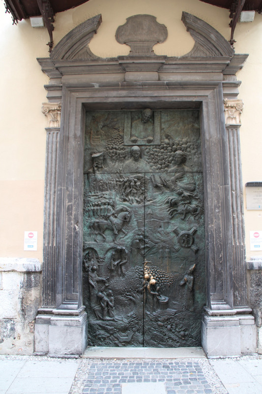 Cathedral bronze door