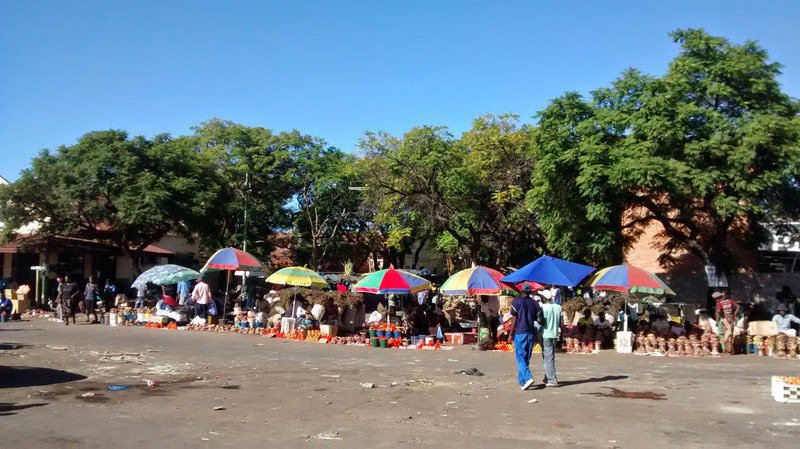 Market stalls, downtown Bulawyo