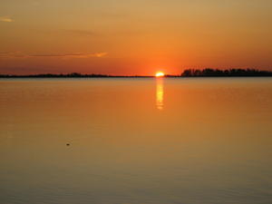 Sunset over Ibera marshes