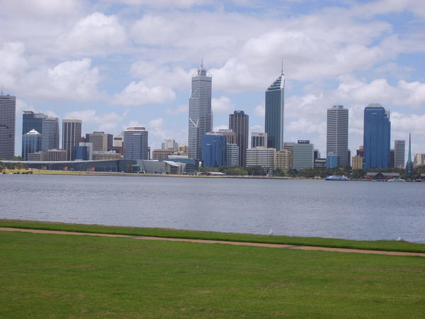 Perth from The South Bank of the Swan River 