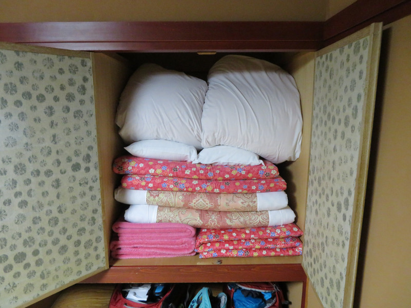 Bedding Stored in a Cupboard