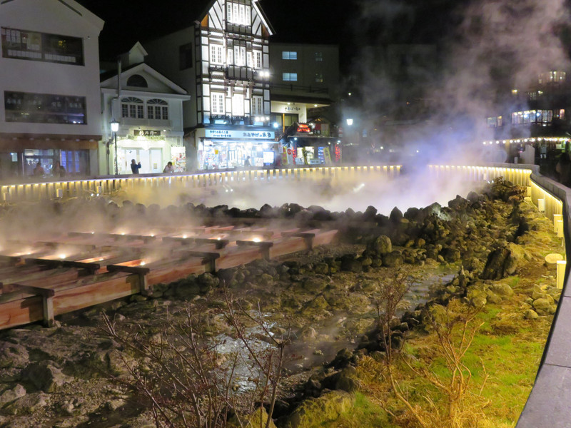 Hot sulfur spring (onsen) in Kusatsu