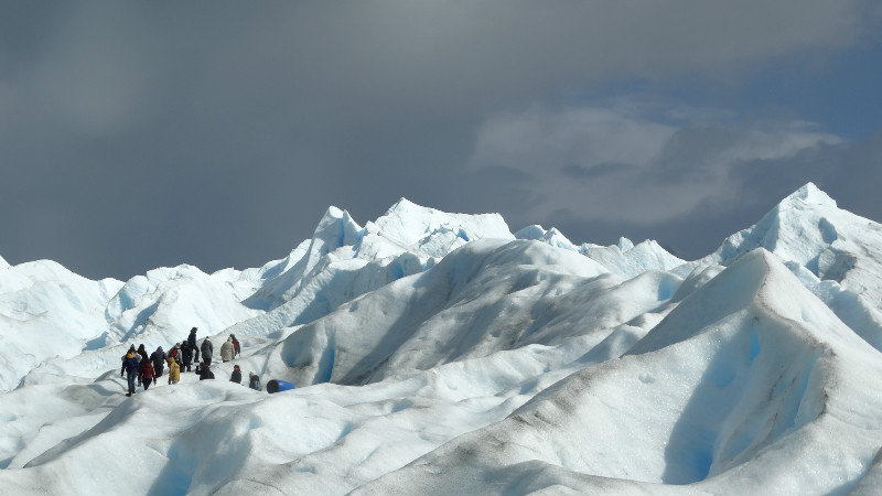 Trek across the peaks and valleys of the glacier