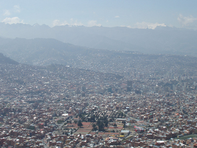 Looking down on La Paz