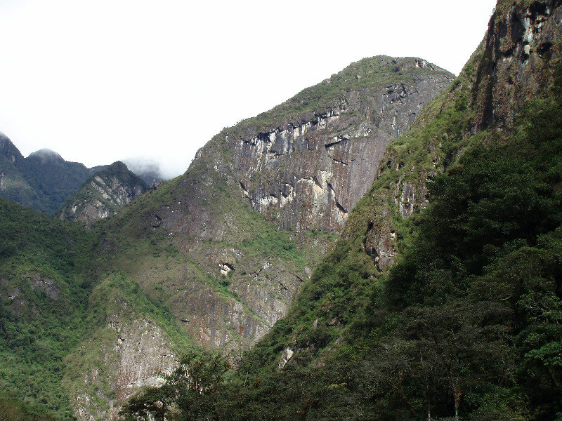 Day 4 - on the path to Aguas Calientes - a side view of Machu Picchu Mountain