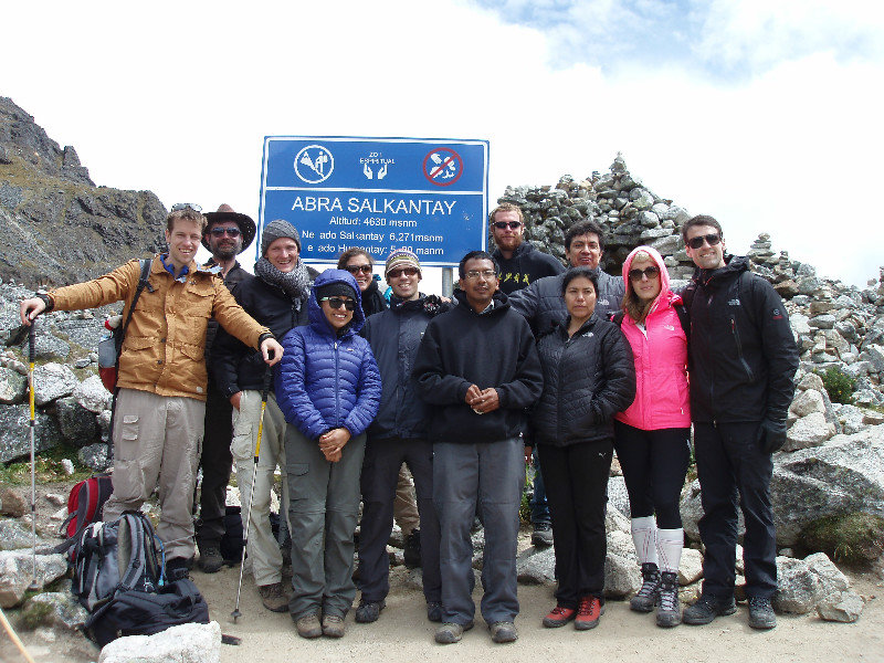 Day 2 - Team photo at the top of Salkantay Pass