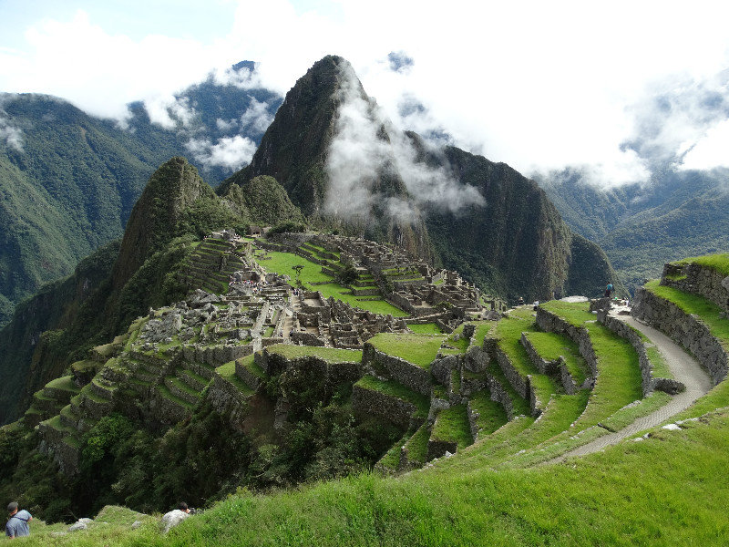 Machu Picchu looking back from the path up Cerro Machu Picchu