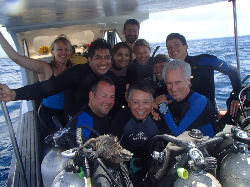 Group shot of our dive group (plus one)