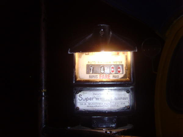 a typical autorickshaw meter