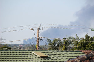 View of grass fire from my brothers roof