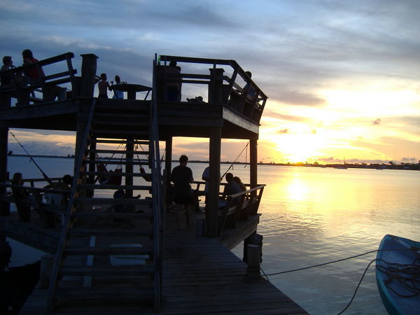 The dock...hammocks, sunsets, beers and diving!