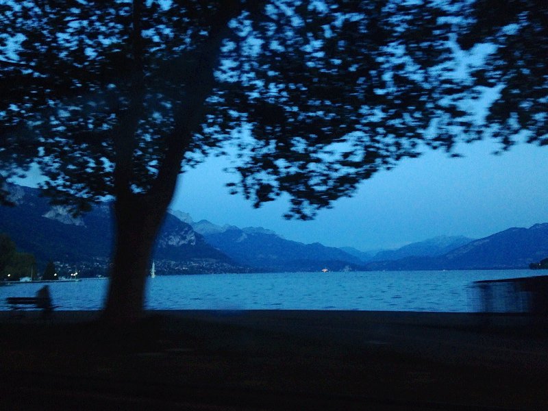 Lake Annecy at night