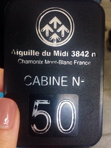 Cabin number for cable car