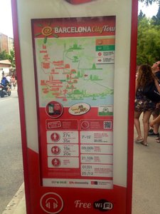 The bus tour map and route