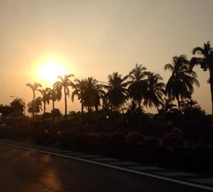 Sunset drive from the airport