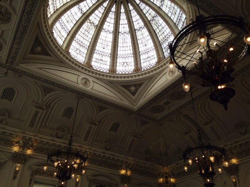 The Brasserie glass ceiling 