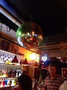 Knows it's going to be fun already with the disco ball!