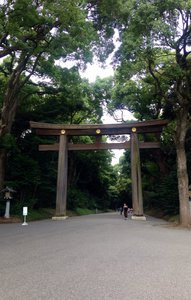 The start of the walk into The Meiji Temple