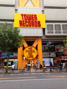 Massive record store - loved the message outside