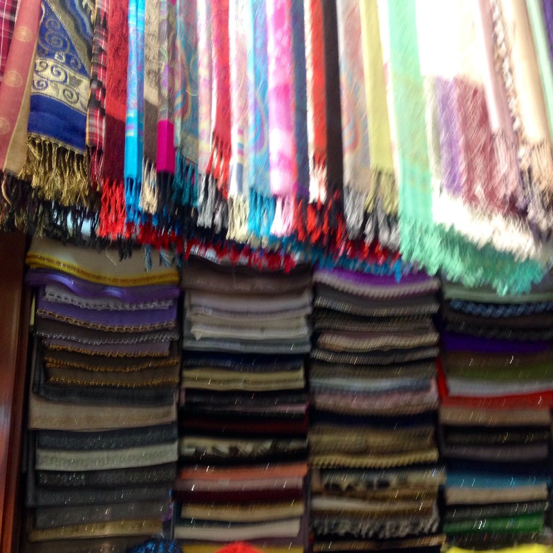 Cashmere scarfs, took ages to choose what to buy!