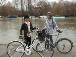 My friend Pedro and I out a cycle in Richmond