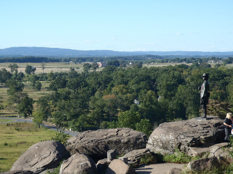 View over Gettysburg surrounds