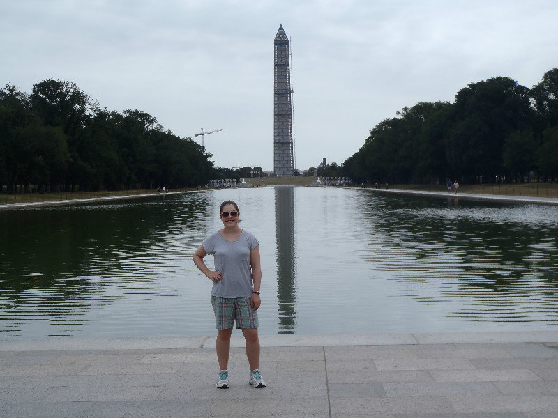 Outside the Lincoln Memorial