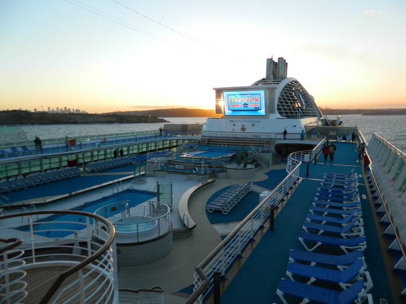 The (late) Dawn Princess is now out at sea
