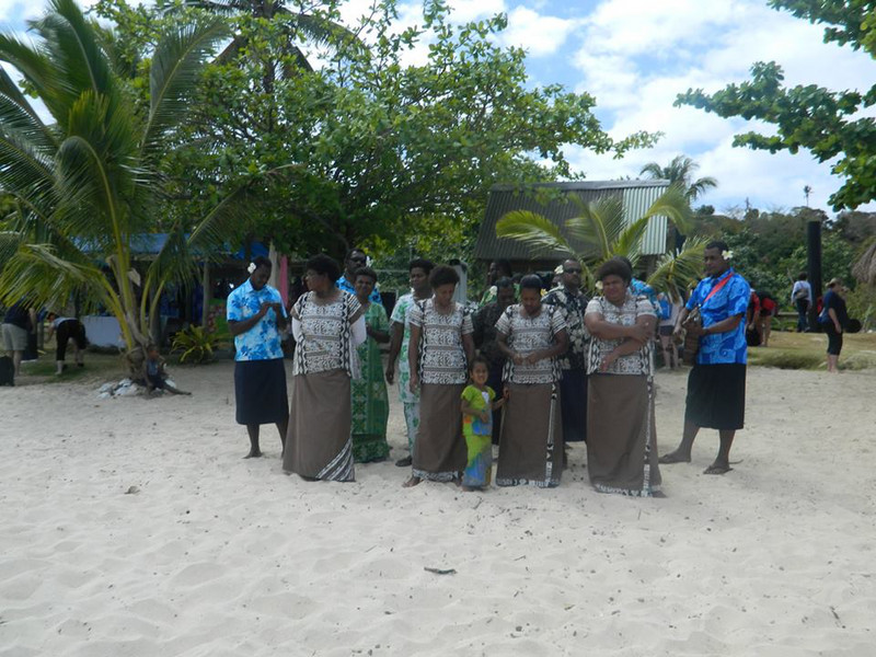 The locals welcoming us 'Fijian Style!'