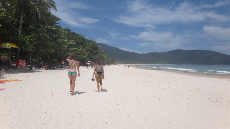 The girls on Lopes Mendes beach