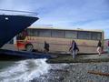 Ferry and our bus at Estrecho Magallanes